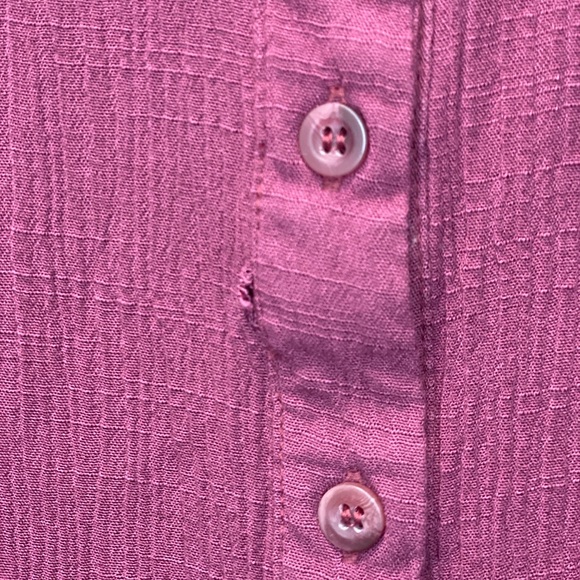 Burgundy Button Down 22/24 Lane Bryant Long Sleeve - Picture 3 of 5